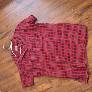 Gianni plaid mini dress oversize style